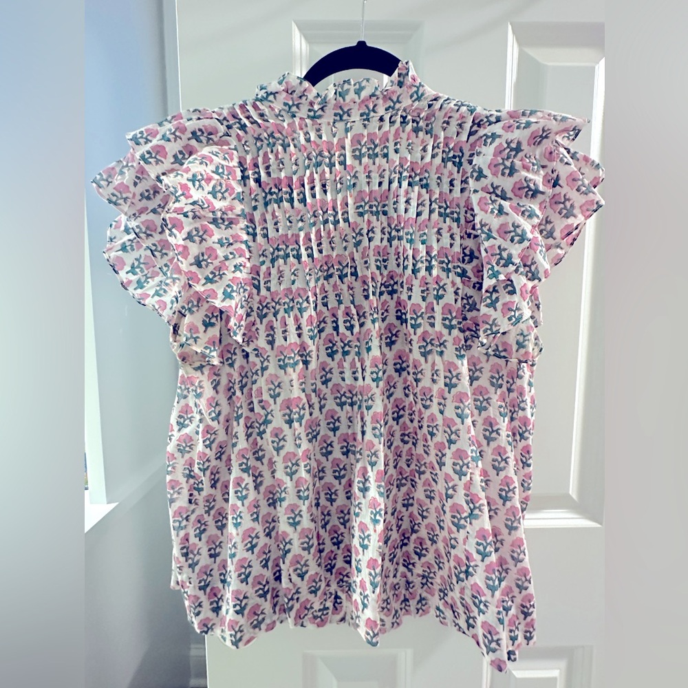 OLIPHANT flutter puff sleeve top